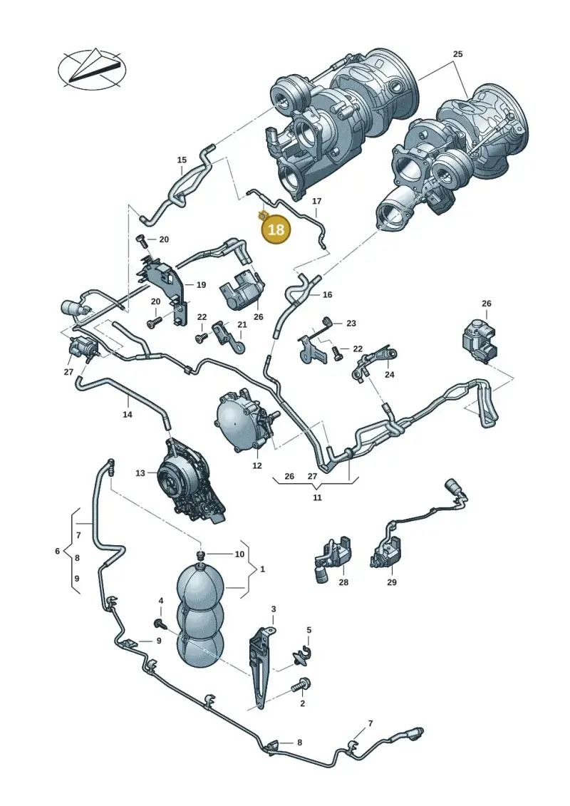 4D0971847B — Audi Q8 Quattro 3,0 (2018-) diagram 429133086, position 18