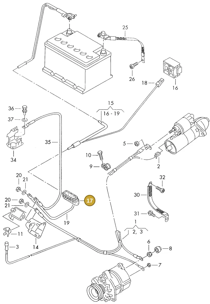 4D0971863 — Audi A8 quattro (1999-2002) diagram 153972040, position 17