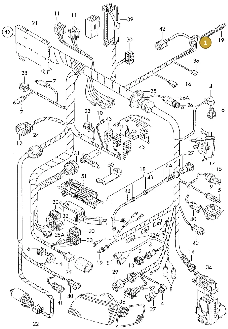 4D0971872A — Audi A8 quattro (1999-2002) diagram 153971920, position 1