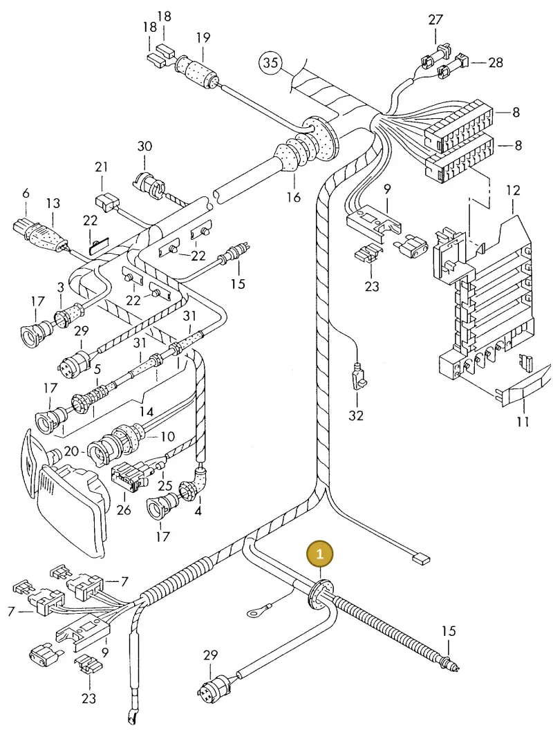 4D0971872A — Audi A8 quattro (1999-2002) diagram 153971960, position 1