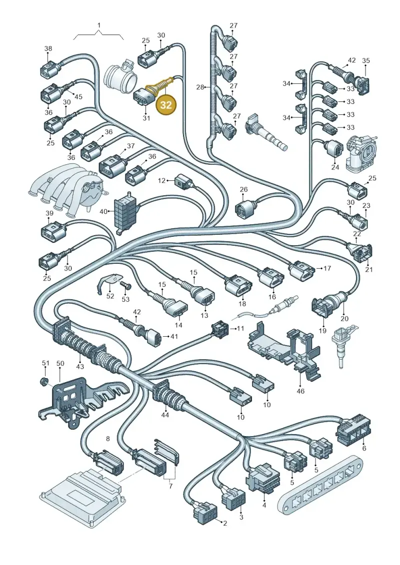 4D0971872A — Audi A6/Wagon/quattro (2001-2004) diagram 264971200, position 32