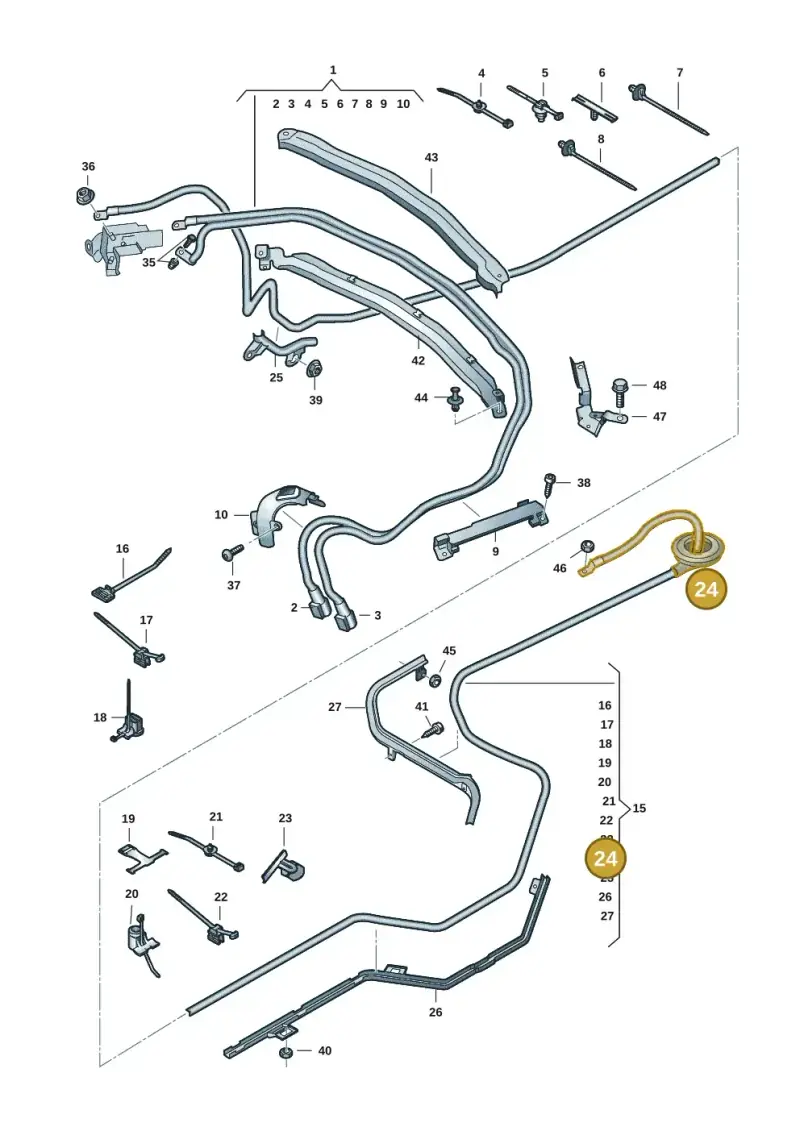 4D0971908B — Audi A5 Sportback (2016-2020) diagram 849972001, position 24
