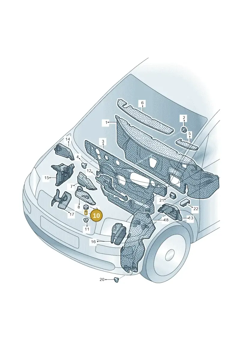 4D0971936 — Audi A2 (2000-2005) diagram 248863400, position 10