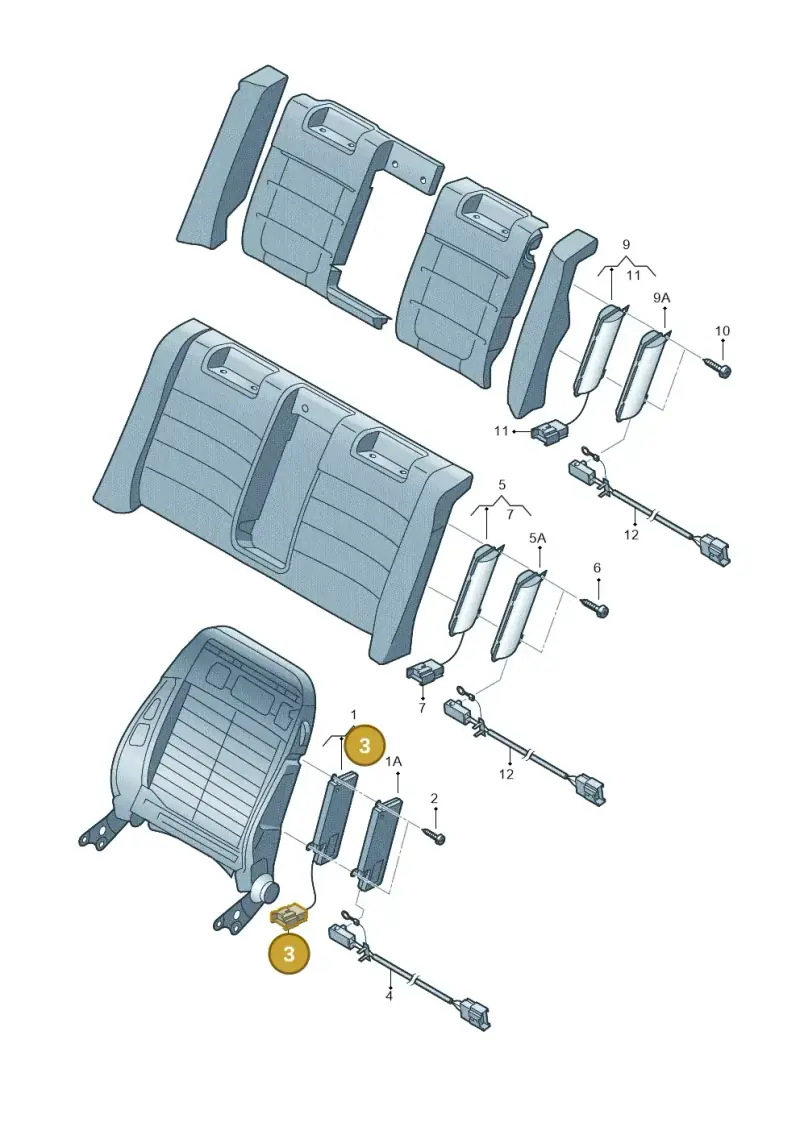 4D0972575 — Audi A3/S3/QUATTRO (1996-2000) diagram 260880200, position 3