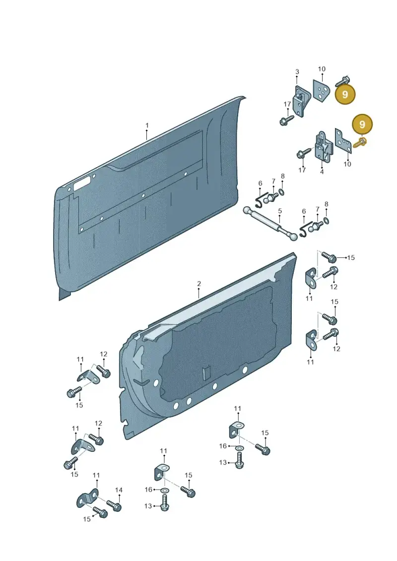 4D4831549A — Audi A8/S8/qu. lang    08> (2007-) diagram 291831000, position 9
