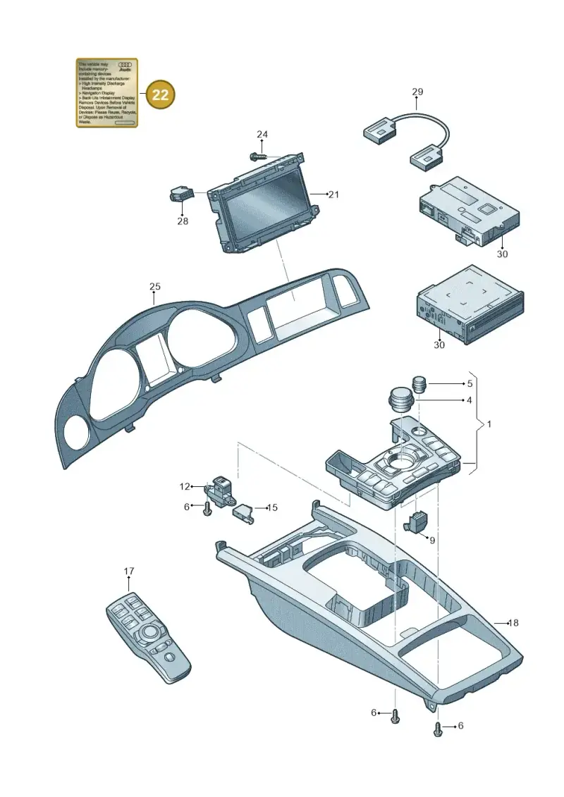 4E0010530 — Audi A6 QU.ALLROAD     07> (2006-) diagram 448919000, position 22