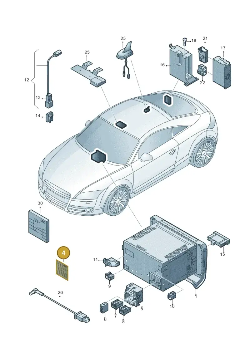 4E0010530 — Audi TT Coupe/Roadster 08> (2007-) diagram 609035000, position 4