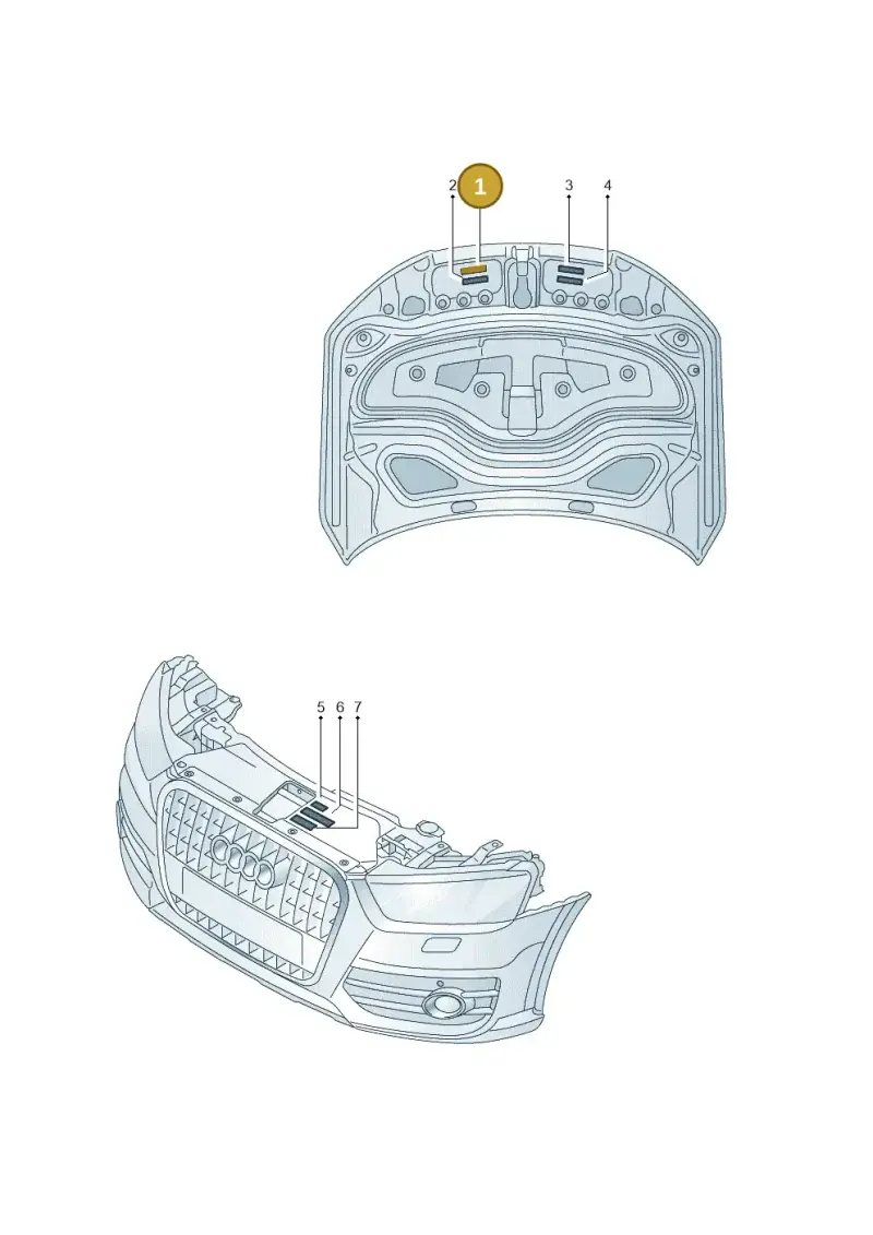 4E0010555H — Audi A8L qu. 3.0 TDI (2013-2018) diagram 771010100, position 1