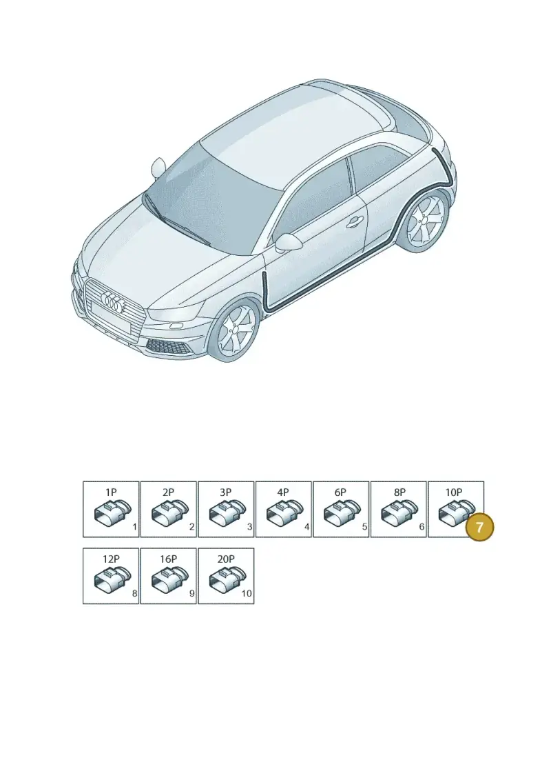 4E0035444A — Audi A1 Sportback (2014-2018) diagram 792971840, position 7