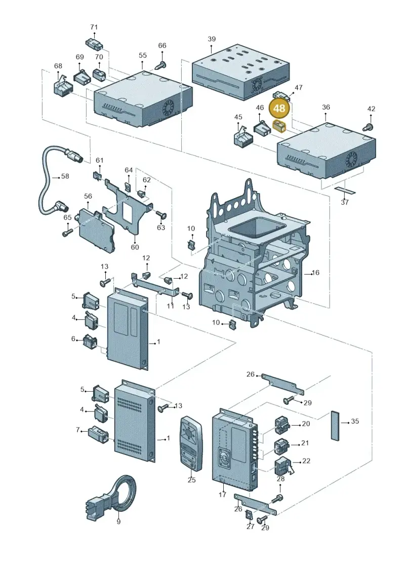 4E0035575K — Audi RS6 Avant qu.5.0 (2007-2010) diagram 448035450, position 48