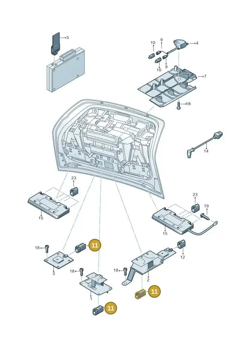4E0035576K — Audi RS4 Cabrio qu.    08> (2007-) diagram 273035100, position 11