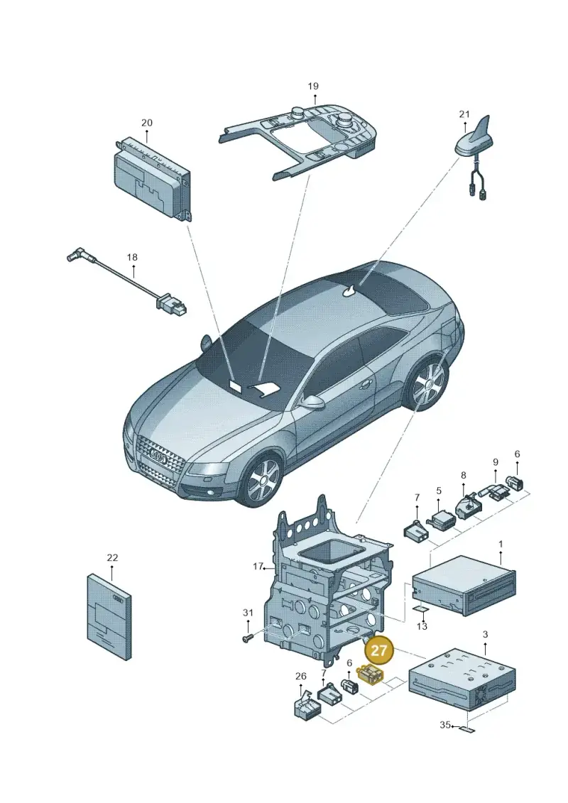 4E0035608K — Audi A6 2.7 TDI (2008-2011) diagram 620035000, position 27