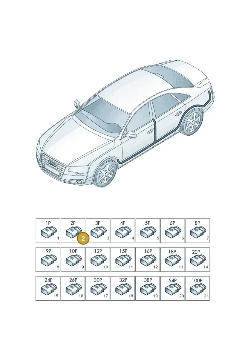 4E0035608K — Audi A8L qu. 3.0 TDI (2013-2018) diagram 771971830, position 2