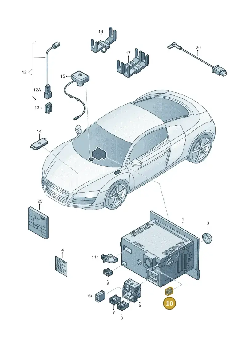 4E0035610K — Audi R8 qu. 5.2 (2012-2015) diagram 618035000, position 10