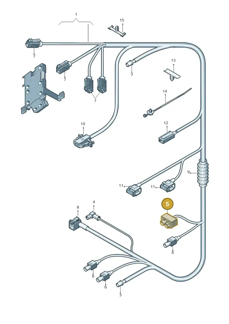 4E0035671K — Audi RS3 Sportback (2011-2012) diagram 412972870, position 5