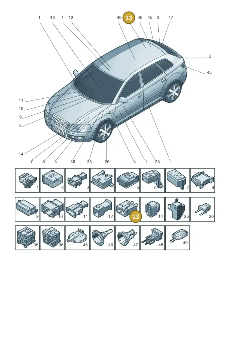 4E0035671K — Audi RS3 Sportback (2011-2012) diagram 720971790, position 13