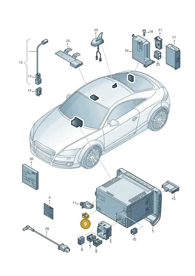 4E0035672K — Audi TTS Coupe 2.0 (2010-2014) diagram 609035000, position 9