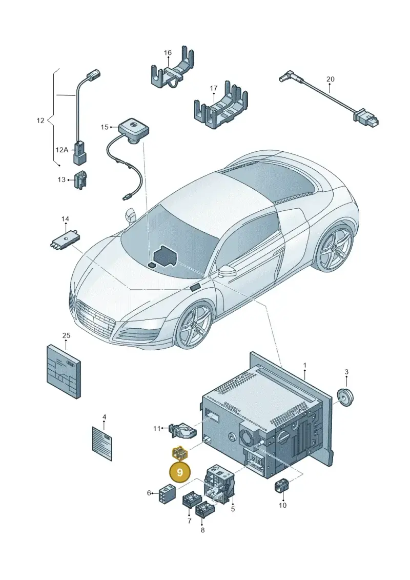 4E0035672K — Audi R8 qu. 5.2 (2012-2015) diagram 618035000, position 9