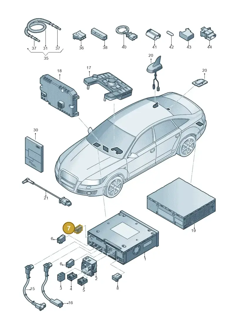 4E0035674K — Audi A6 2.7 TDI (2008-2011) diagram 648035000, position 7