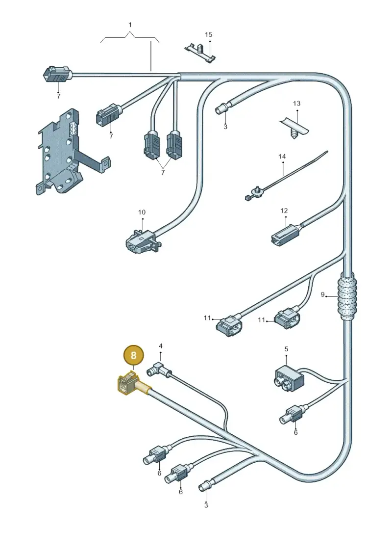 4E0035675K — Audi RS3 Sportback (2011-2012) diagram 412972870, position 8
