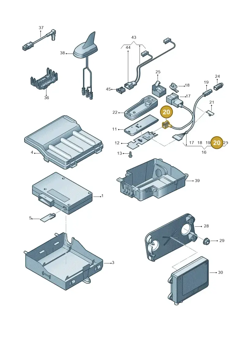4E0035675K — Audi A5 Sportback (2011-2017) diagram 724035560, position 20