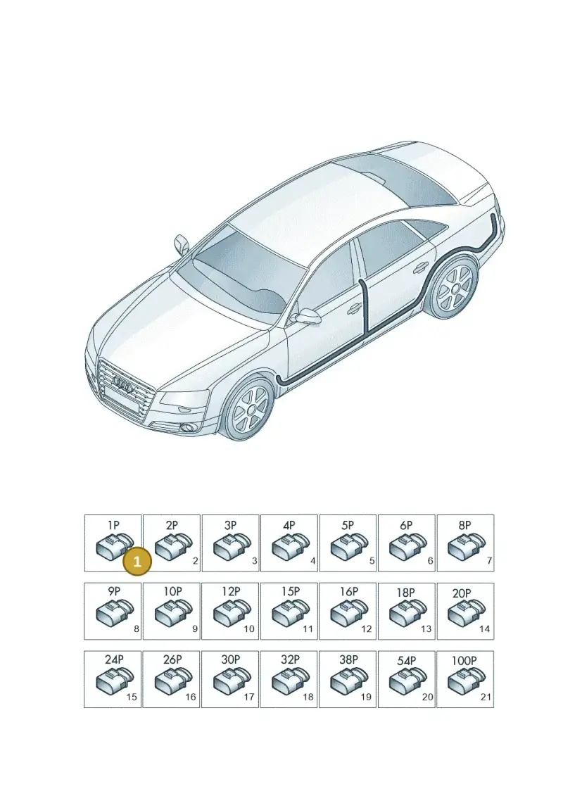 4E0035675K — Audi A8L qu. 3.0 TDI (2013-2018) diagram 771971830, position 1
