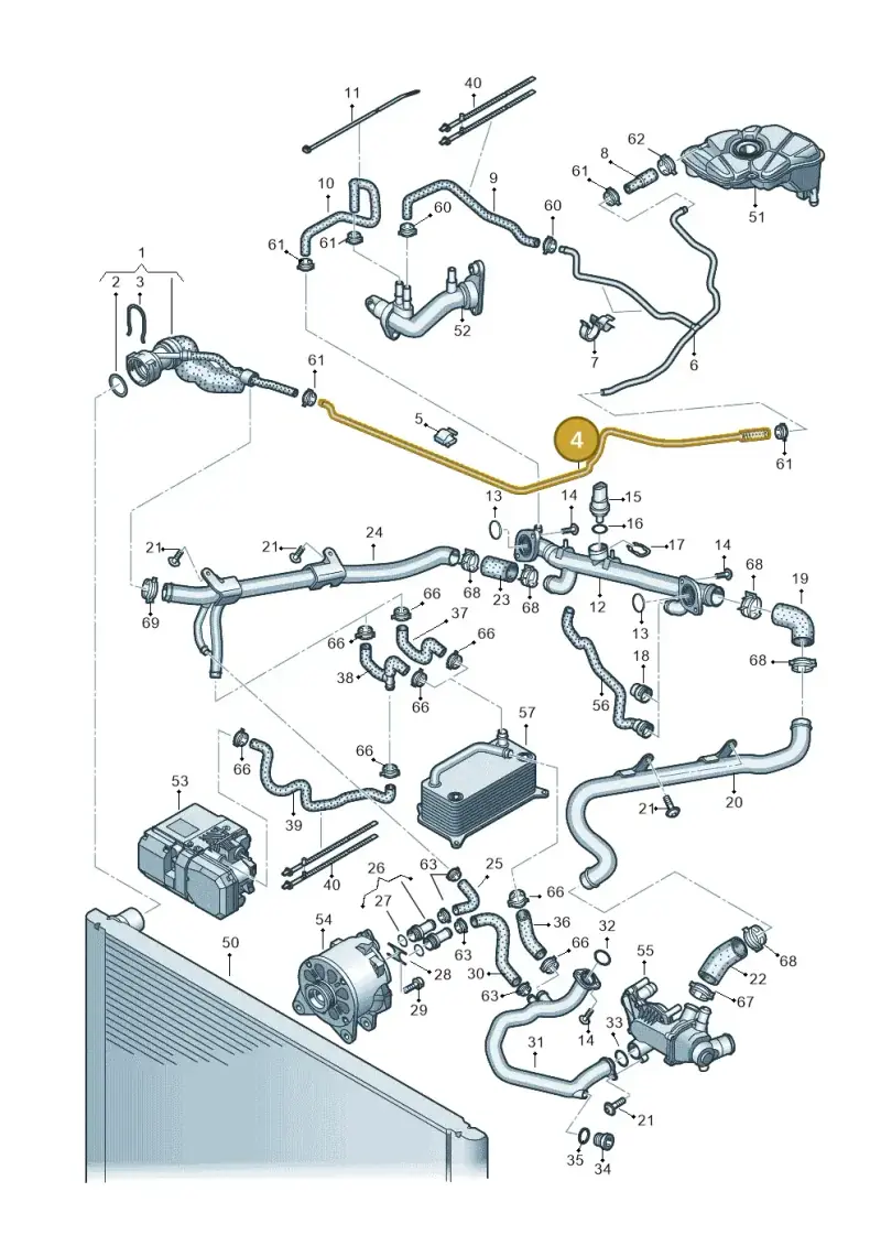 4E0121102N — Audi A8/S8/qu. lang    08> (2007-) diagram 291121530, position 4