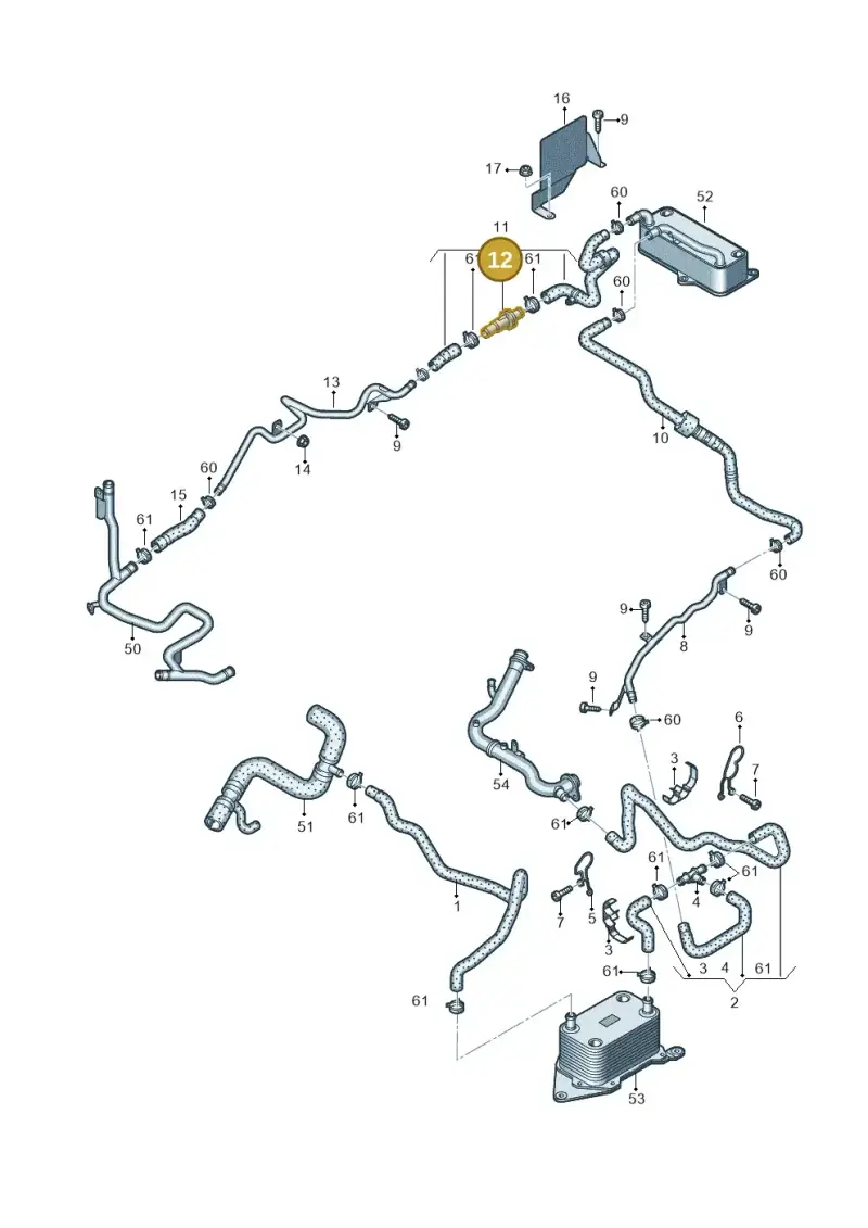 4E0121113 — Audi R8 qu. 5.2 (2012-2015) diagram 752121340, position 12