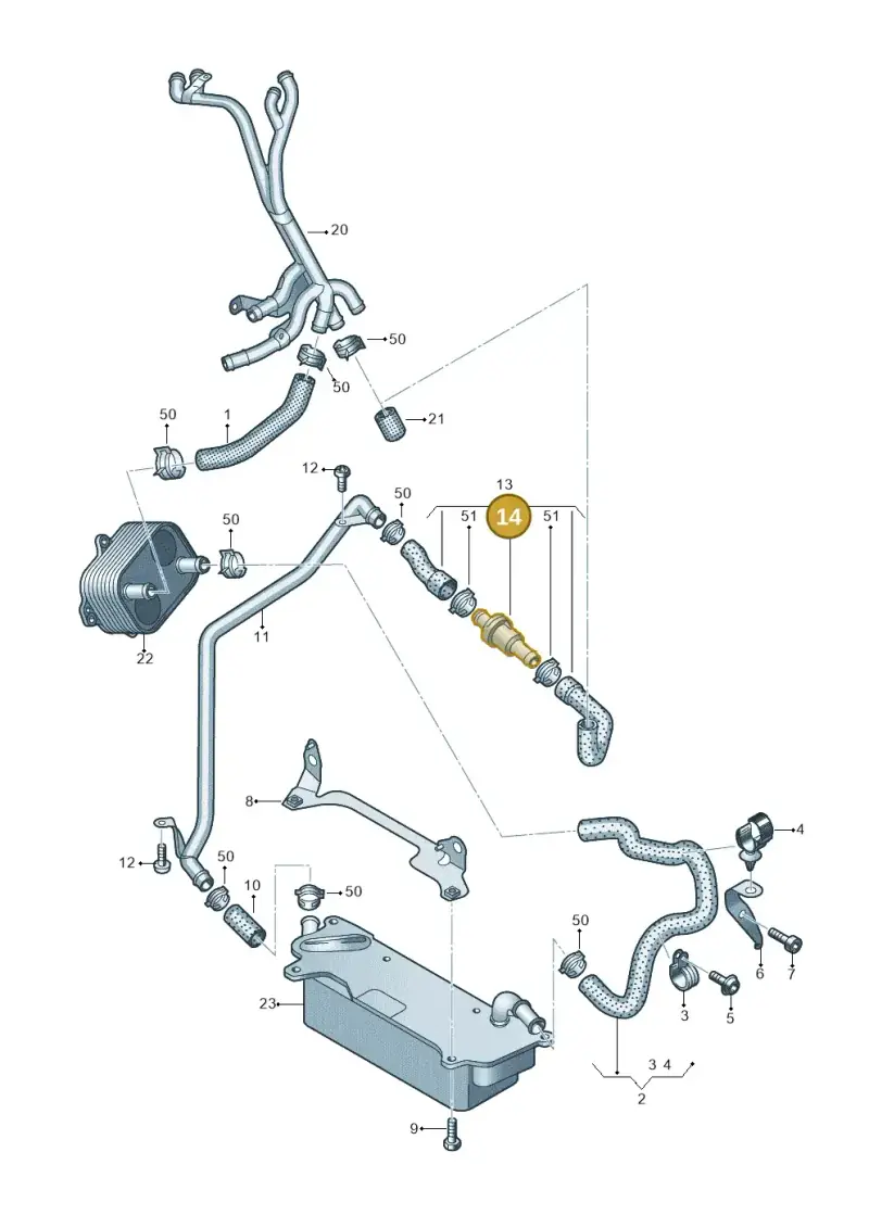 4E0121113 — Audi A6 qu. 3.0 tdi (2014-2018) diagram 798121100, position 14