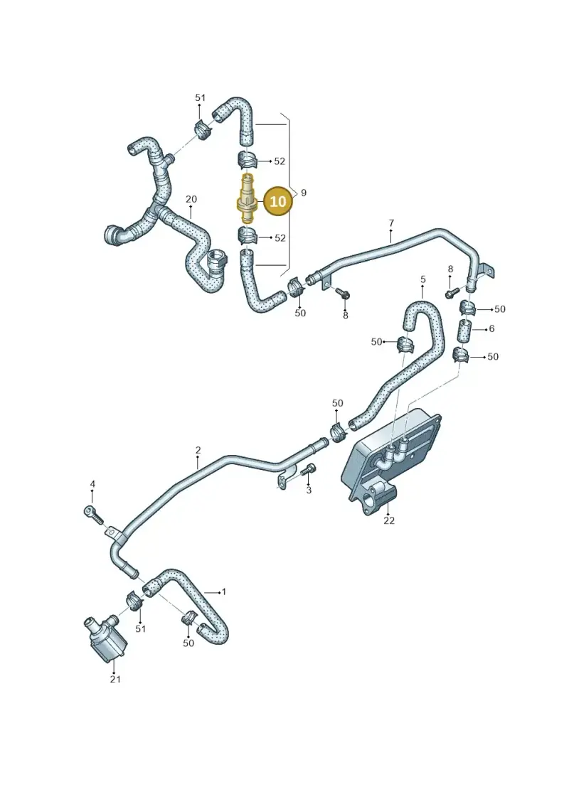 4E0121113 — Audi A7 Sportback (2014-2018) diagram 798121320, position 10