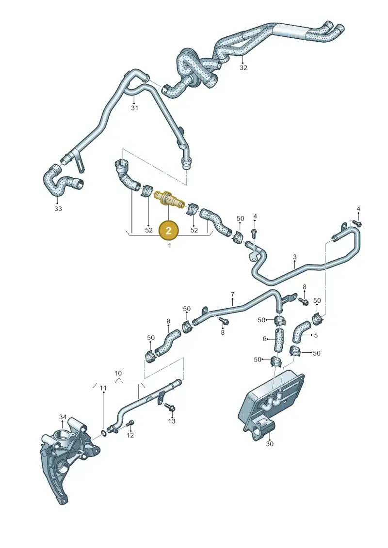 4E0121113 — Audi A7 Sportback (2014-2018) diagram 798121330, position 2
