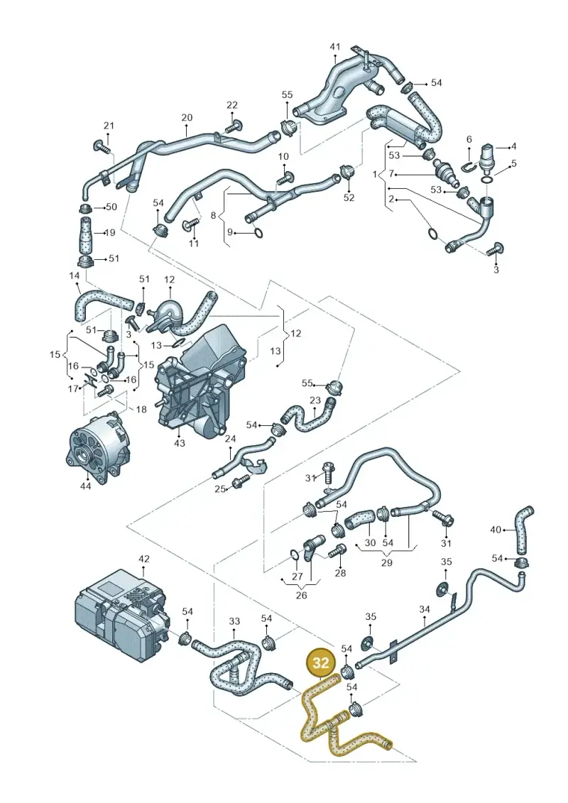 4E0121130C — Audi A8/S8/qu. lang    08> (2007-) diagram 291121620, position 32