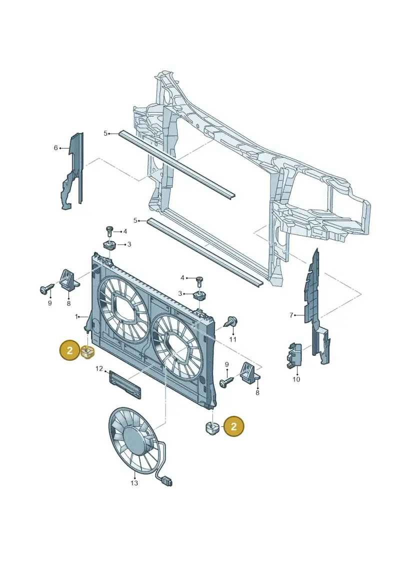 4E0121275 — Audi A8/S8/qu. lang (2003-2007) diagram 291121900, position 2