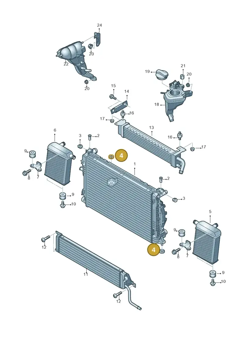 4E0121275 — Audi RS6 Avant qu.5.0 (2007-2010) diagram 641121700, position 4