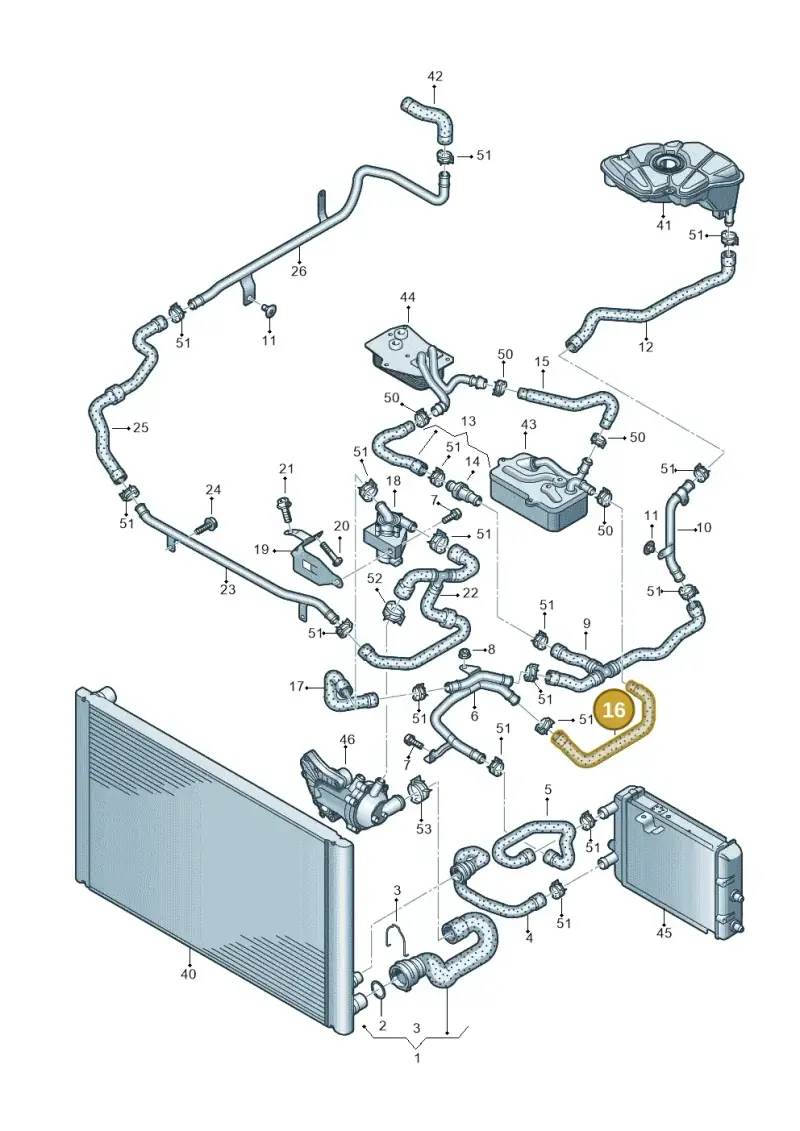 4E0121448AH — Audi A8/S8/qu. lang (2003-2007) diagram 291121560, position 16