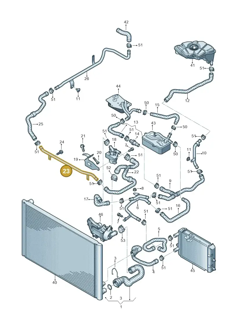4E0121485R — Audi A8/S8/qu. lang (2003-2007) diagram 291121560, position 23