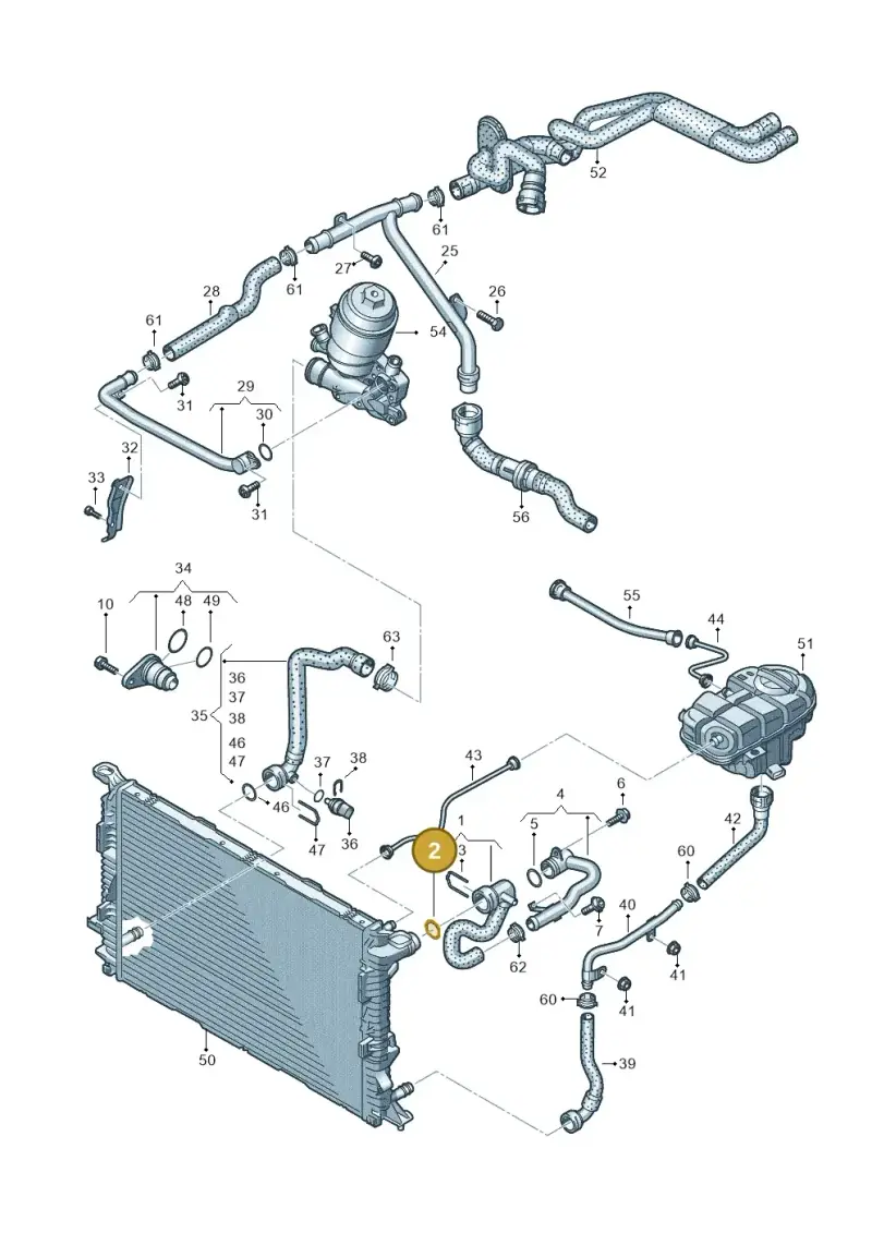 4E0121666 — Audi A6 qu. 3.0 tdi (2014-2018) diagram 798121110, position 2