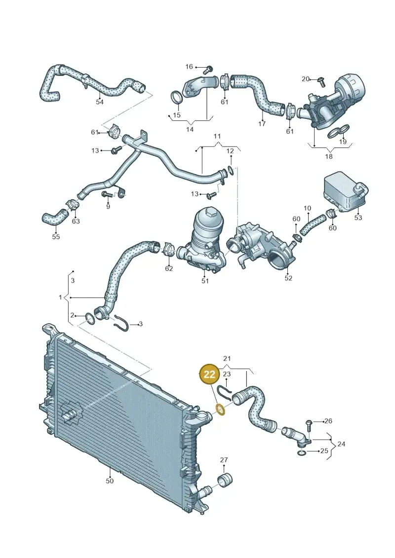 4E0121666 — Audi A5 Sportback (2016-2020) diagram 849121450, position 22