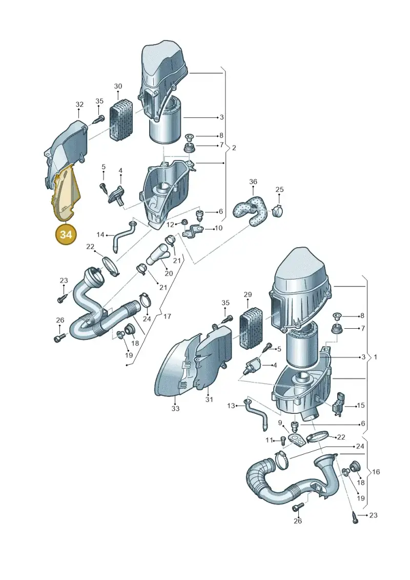 4E0129617P — Audi A8/S8/qu. lang (2003-2007) diagram 291129300, position 34