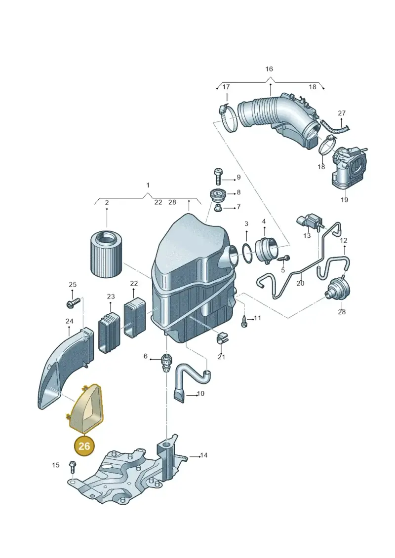 4E0129617P — Audi A8/S8/qu. lang    08> (2007-) diagram 291133200, position 26