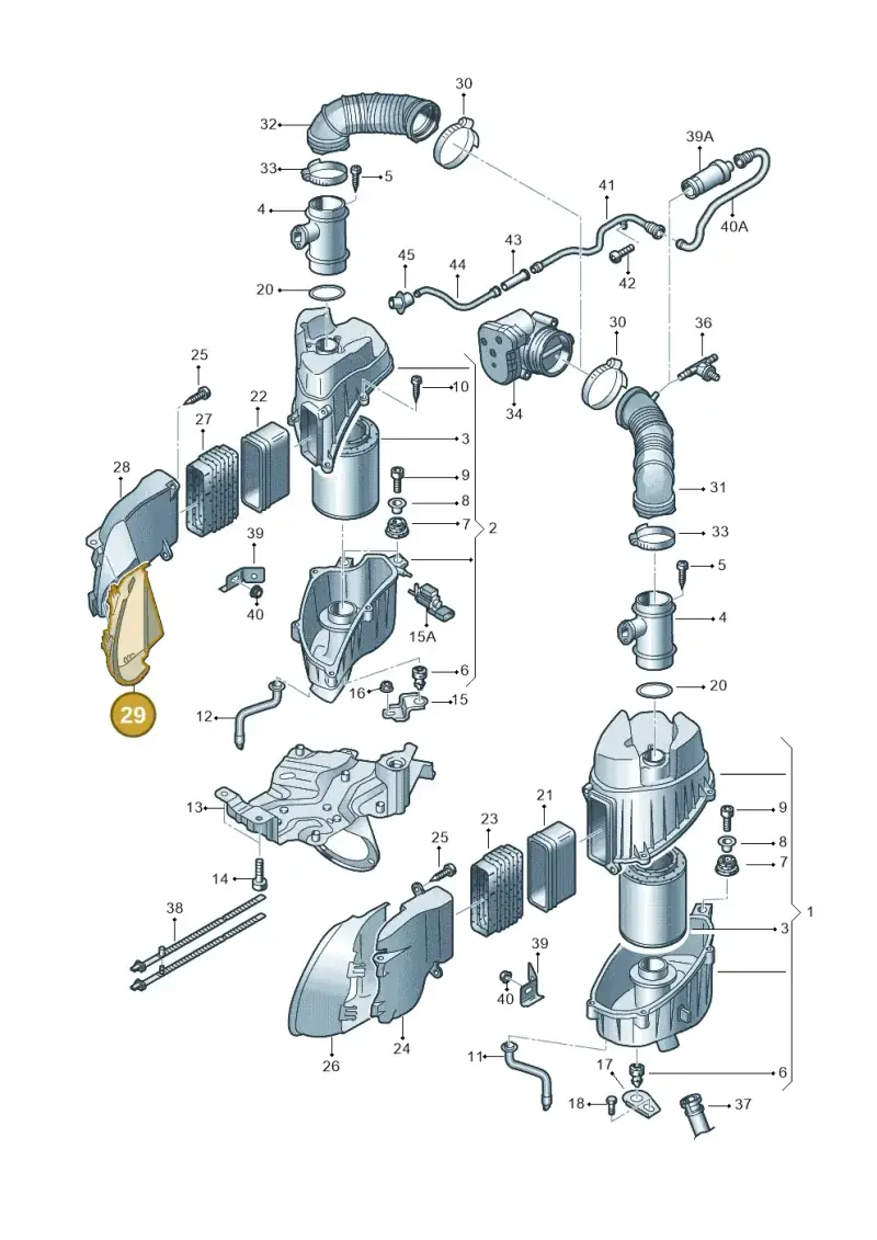 4E0129617P — Audi A8/S8/qu. lang    08> (2007-) diagram 291133900, position 29