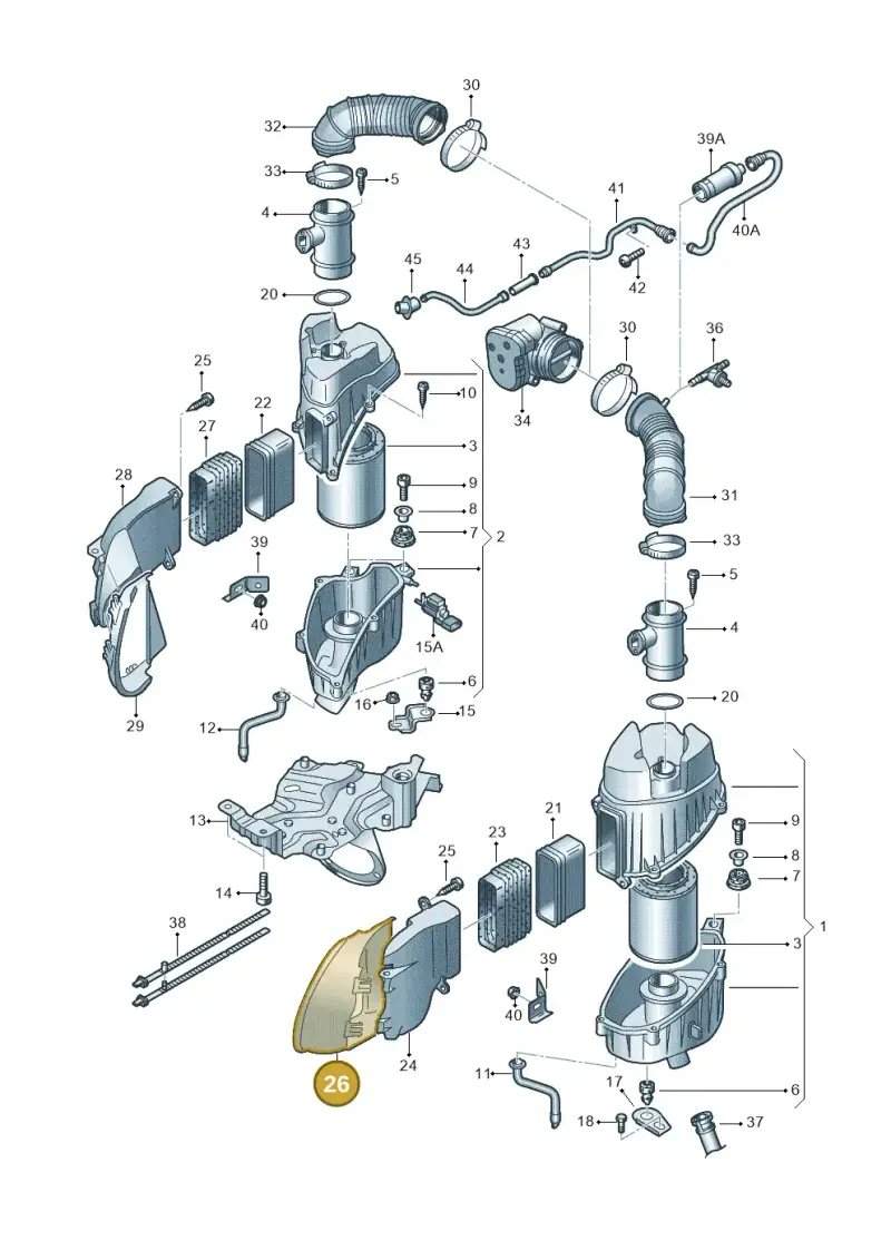 4E0129618M — Audi A8/S8/qu. lang    08> (2007-) diagram 291133900, position 26