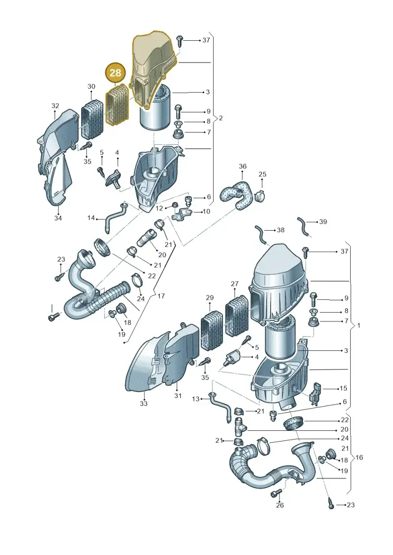 4E0129627H — Audi A8/S8/qu. lang    08> (2007-) diagram 291129350, position 28
