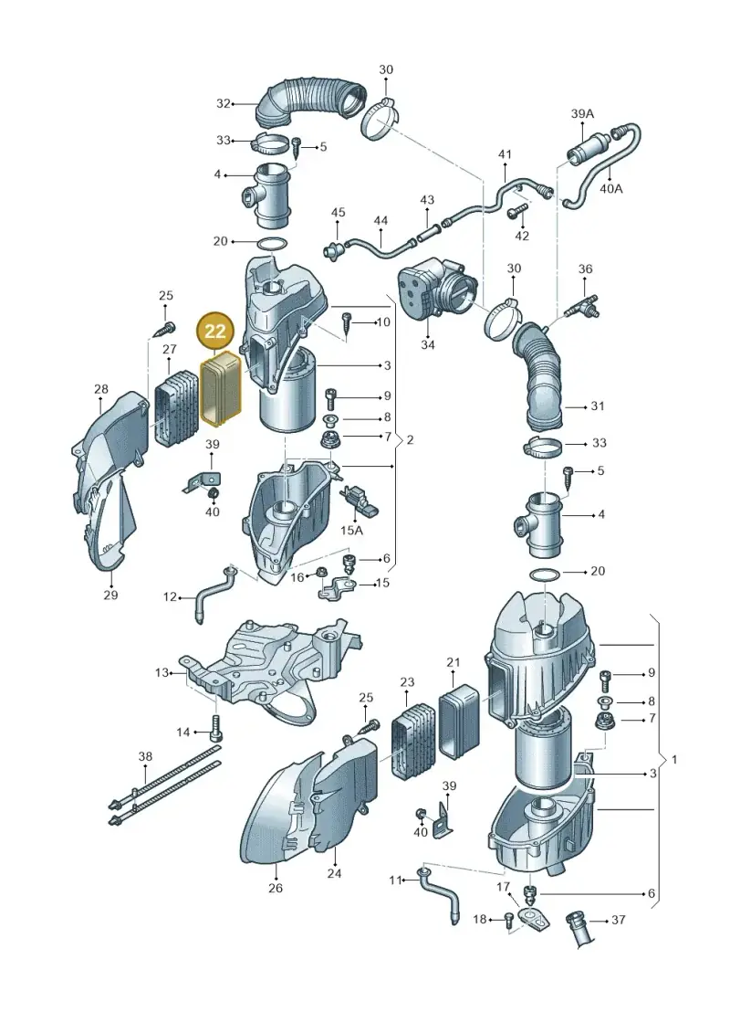 4E0129627H — Audi A8/S8/qu. lang    08> (2007-) diagram 291133900, position 22
