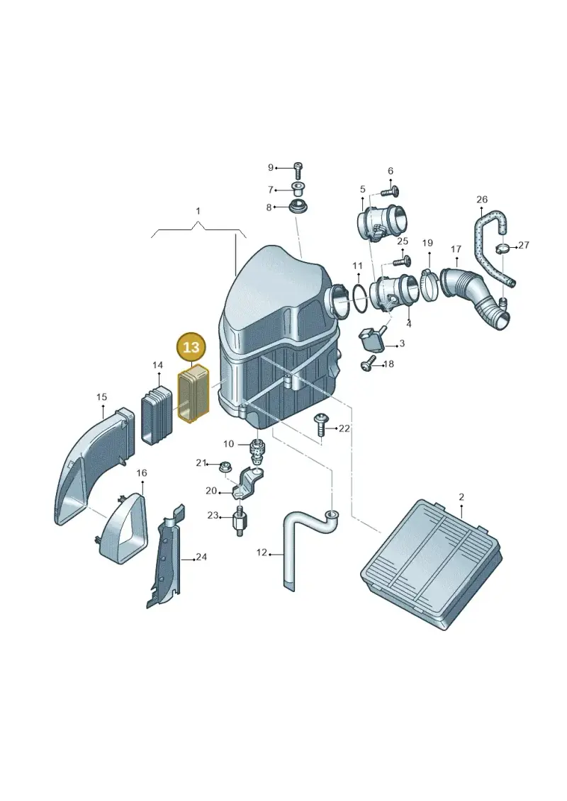 4E0129627H — Audi A8/S8/qu. lang    08> (2007-) diagram 291129200, position 13