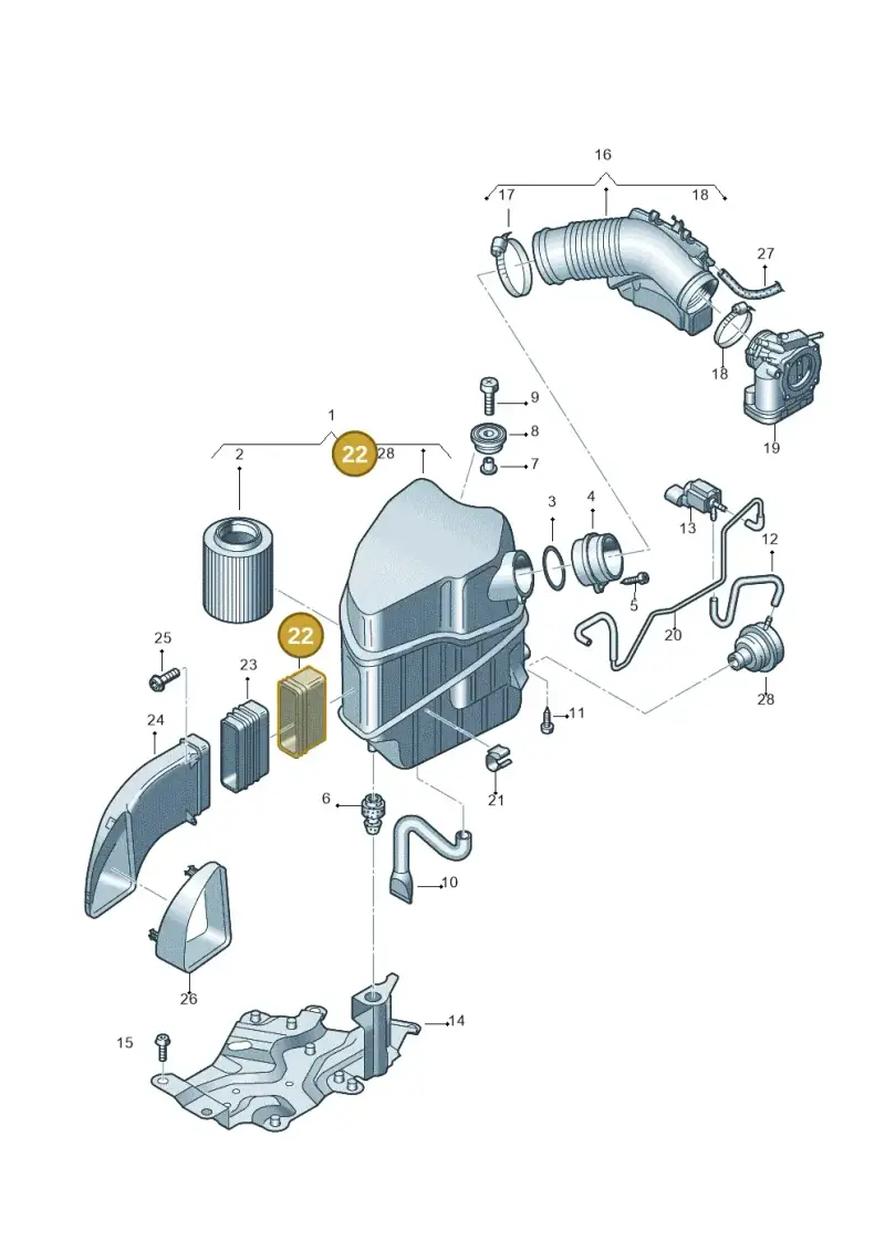 4E0129627K — Audi A8/S8/qu. lang    08> (2007-) diagram 291133200, position 22