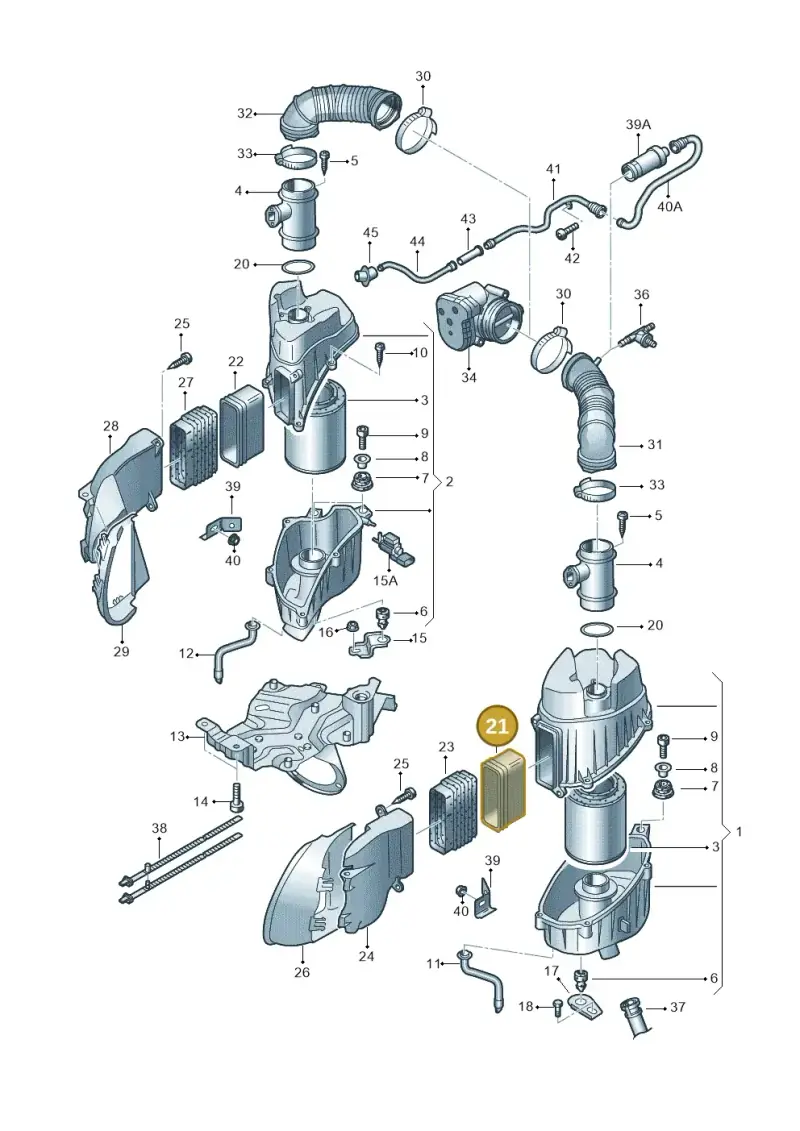 4E0129628L — Audi A8/S8/qu. lang    08> (2007-) diagram 291133900, position 21