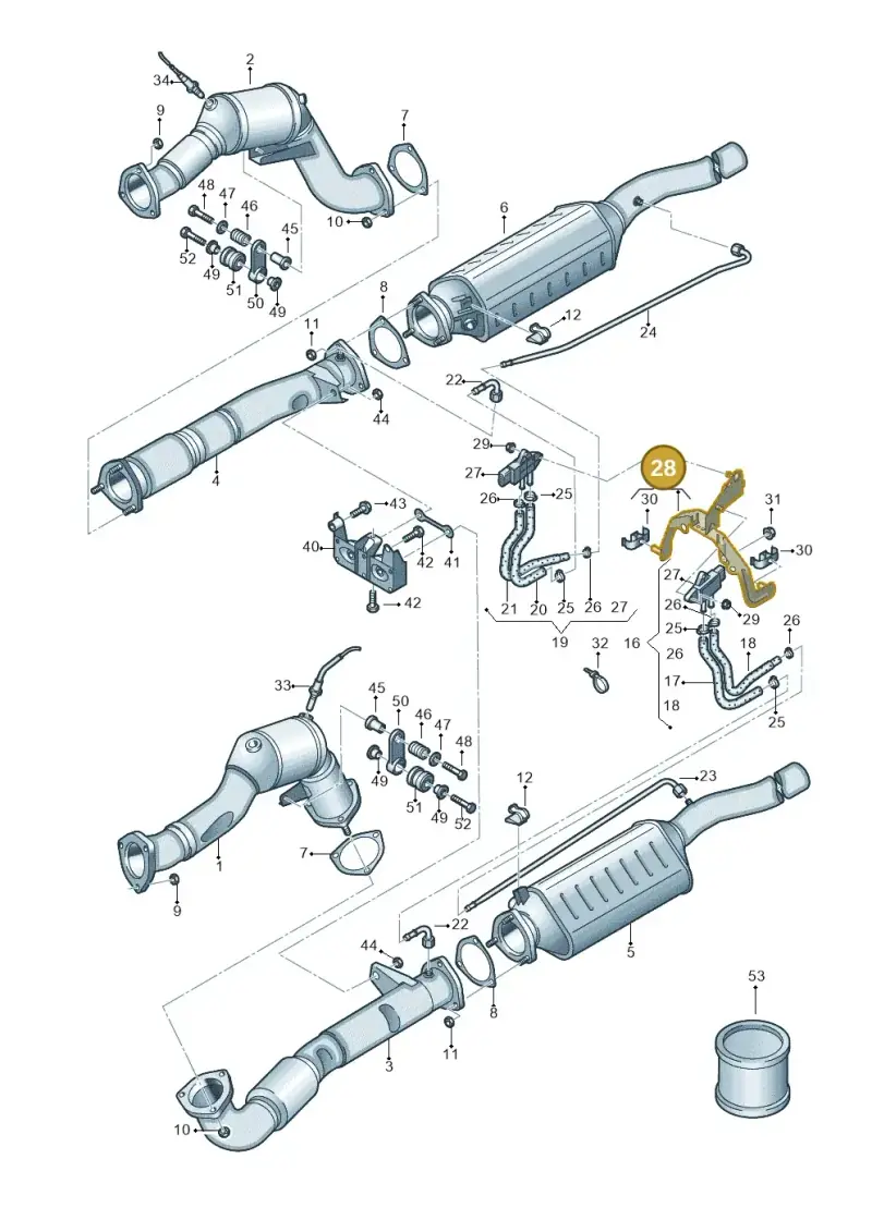 4E0131561J — Audi A8/S8/qu. lang    08> (2007-) diagram 291253620, position 28