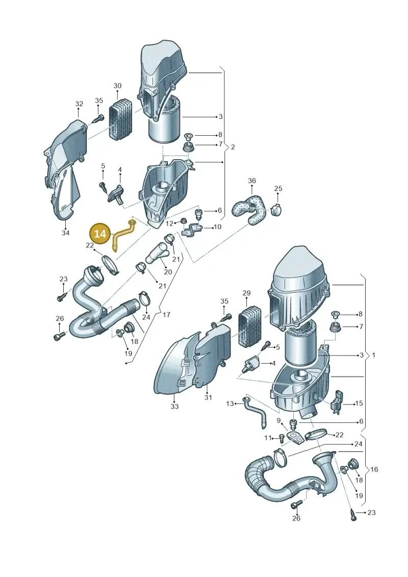 4E0133606 — Audi A8/S8/qu. lang (2003-2007) diagram 291129300, position 14