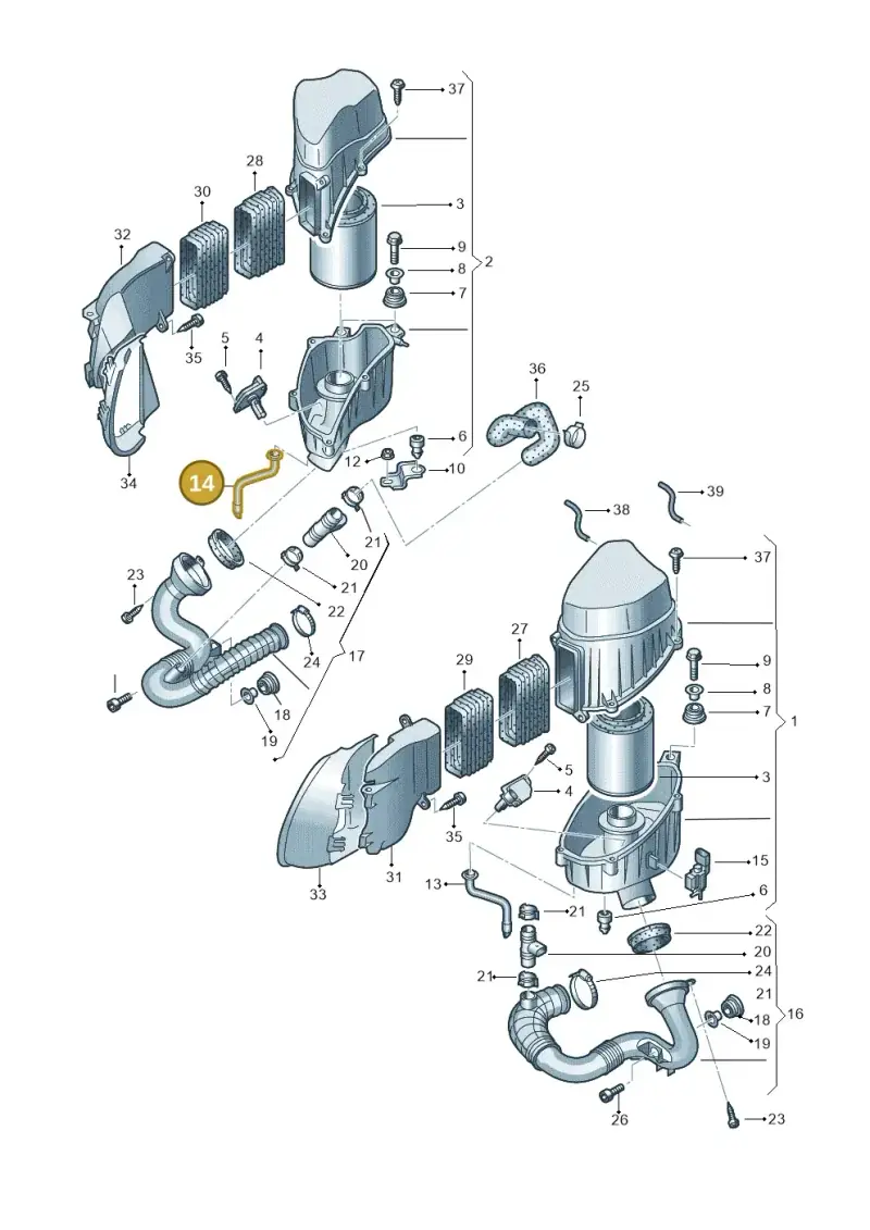 4E0133606 — Audi A8/S8/qu. lang    08> (2007-) diagram 291129350, position 14